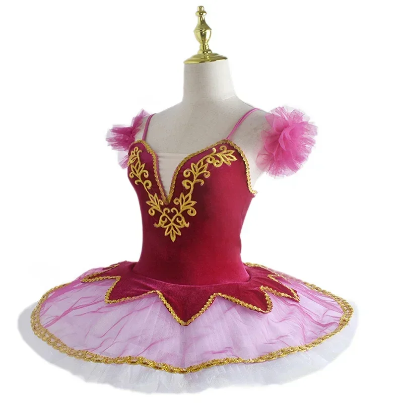 

Детские балетные танцевальные костюмы, профессиональные костюмы для выступлений Эсмеральды для девочек, пышная газовая юбка