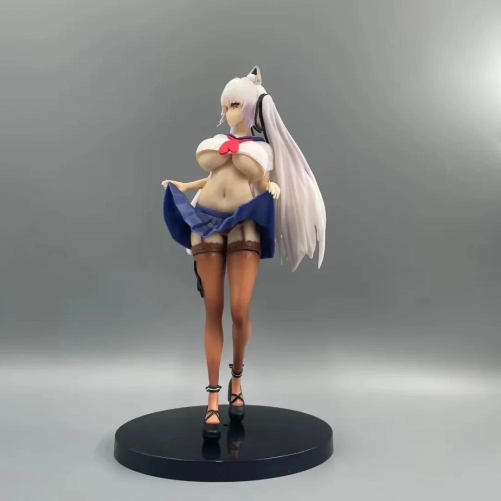 

Anime Character Beautiful Girl Figurine, Cat Ear Sailor Suit Alvina Figurine Desktop Ornament Gift