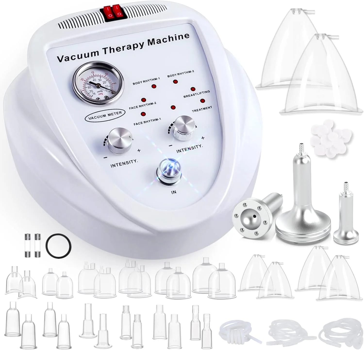 

Multifunctional Vacuum Therapy Machine, Cupping Therapy Sets, Cupping Scraping Body Shape Massager Adjustable Suction and 6 Mode
