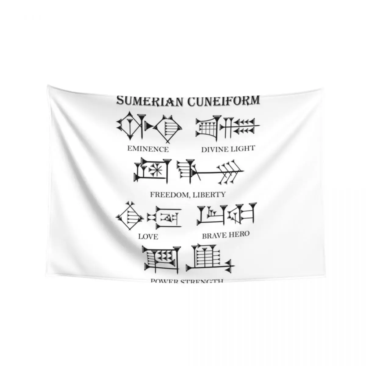 

Sumerian Cuneiform Script Tapestry Room Aesthetic Home Decoration Funny Tapestry