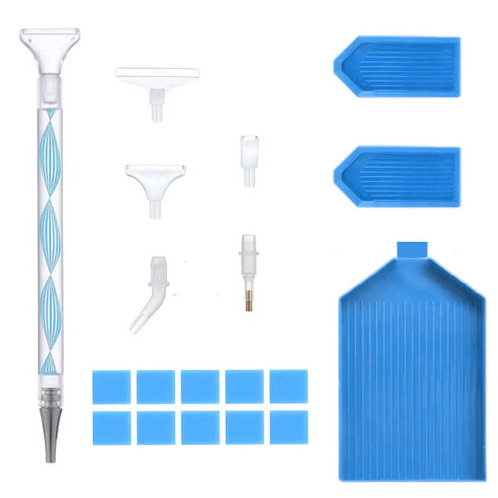 Diamond Drawing Tool Pattern Dot Diamond Pen Multi functional DIY Round Diamond Adhesive Diamond Pen Combination Set