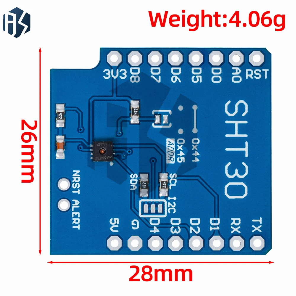 ‌ SHT30 I2C Экран датчика окружающей среды — высокоточный модуль температуры и влажности для WeMos D1 Mini
