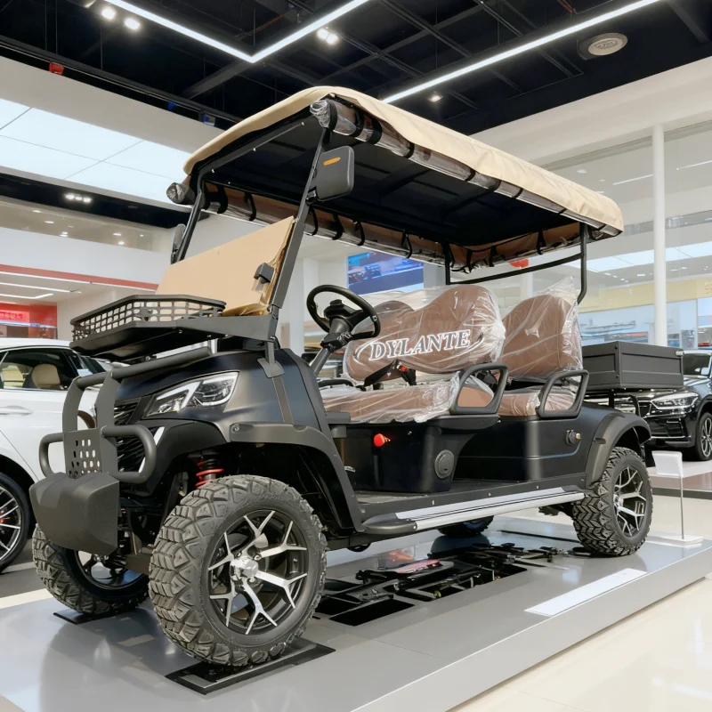 

4 Seater Dealer Off Road Mobility Scooter Club Car Lift Electric Utility Vehicle Customized Golf Cart with Rear Cargo Box