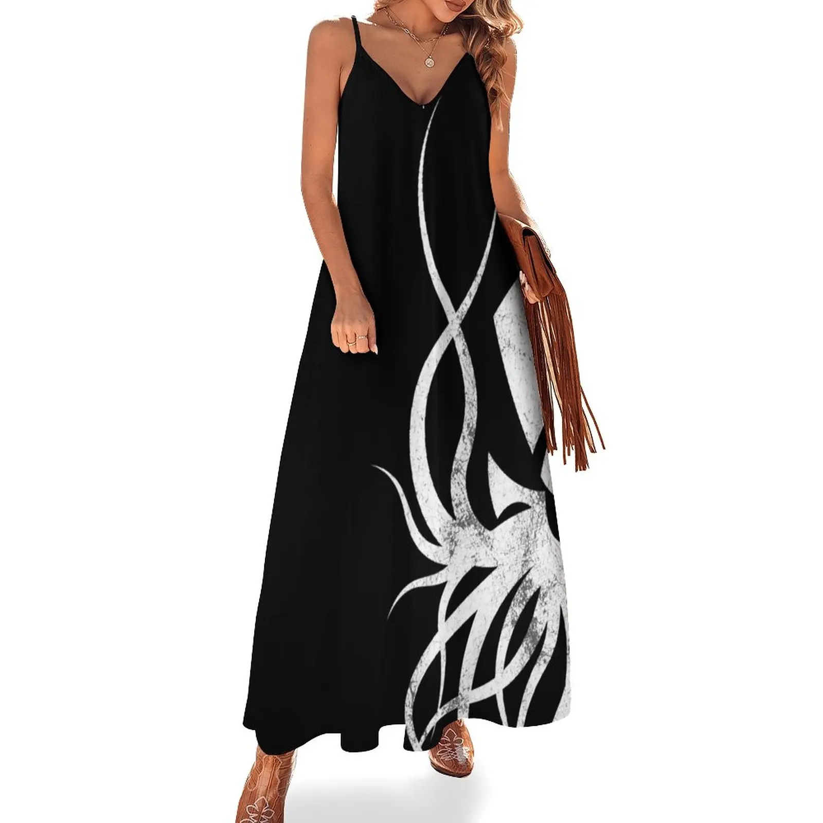 

Cthulhu (marble) Sleeveless Dress womans clothing woman dress dress party night luxury woman party dress