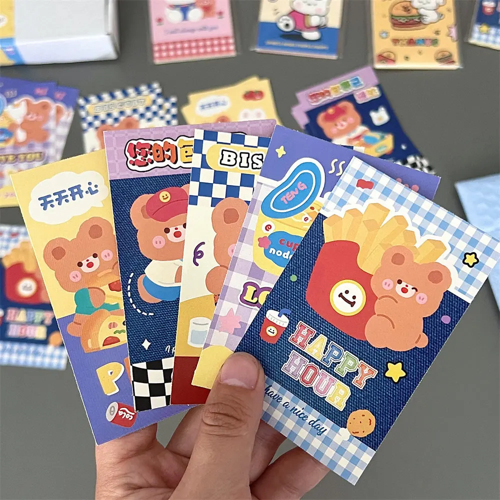 20 Pcs Cute Sealing Stickers Packaging Card Output Small Card Hand Book Stickers Decorative Material Stickers