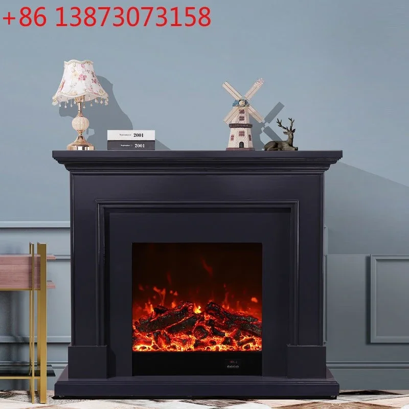 

simple light luxury solid wood post-modern fireplace decoration cabinet American TV cabinet electric fireplace decoration