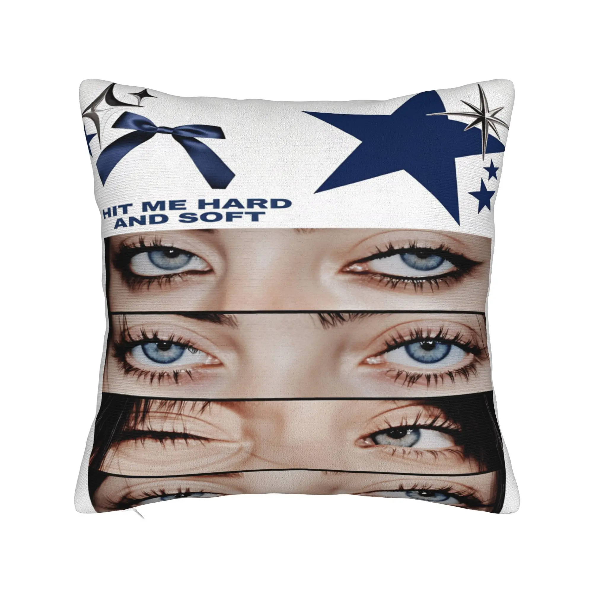 HIT ME HARD AND SOFT B-Billie E-Eilish Pillowcases  Fashion Pillow Case For Sofa Couch Bed Living Room Custom Pillow Cover