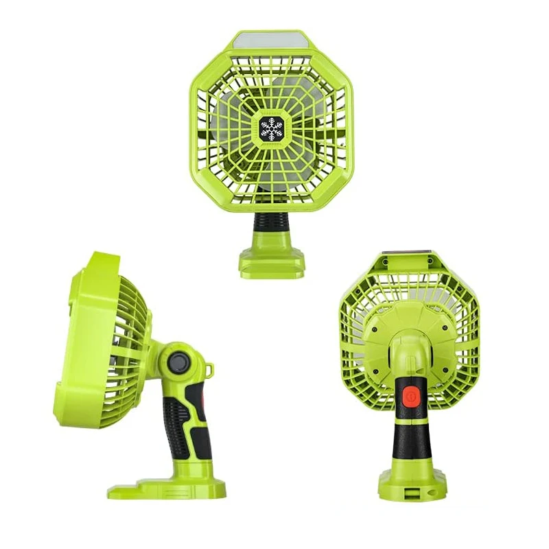 For Ryobi With 14.4-18V Lithium Battery Multifunctional Lighting Fan With Light FC104 FC107 Household Outdoor Third Gear Win