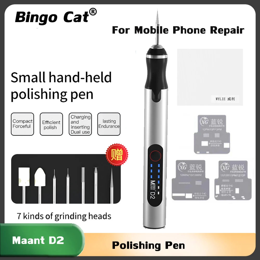 MaAnt-Mini stylo de polissage et de meulage, chargement intelligent 2UUL, proposition de coupe, outil de réparation de visage de démontage caralisé,