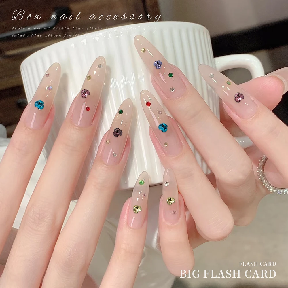 20 個 3D 混合色ミニパイルダイヤモンドネイルアートチャーム 3 ミリメートルスパークル宝石ジュエリーネイルデコレーション DIY 工芸品マニキュアアクセサリー