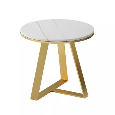 xc-Contemporary Round Side Table Simple Marble Stone Top Side End Coffee Table Set for Living Room Furniture*