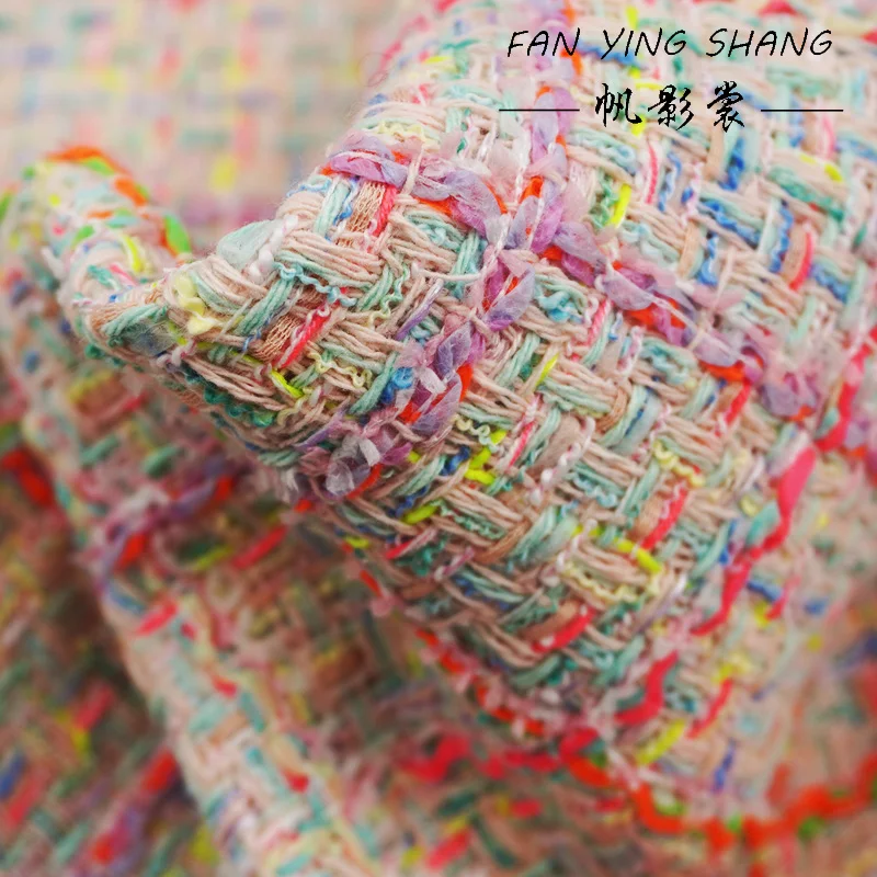 2025 Dopamine Colors Acrylic Fiber Tweed Fabric For Coat Diy - view 5