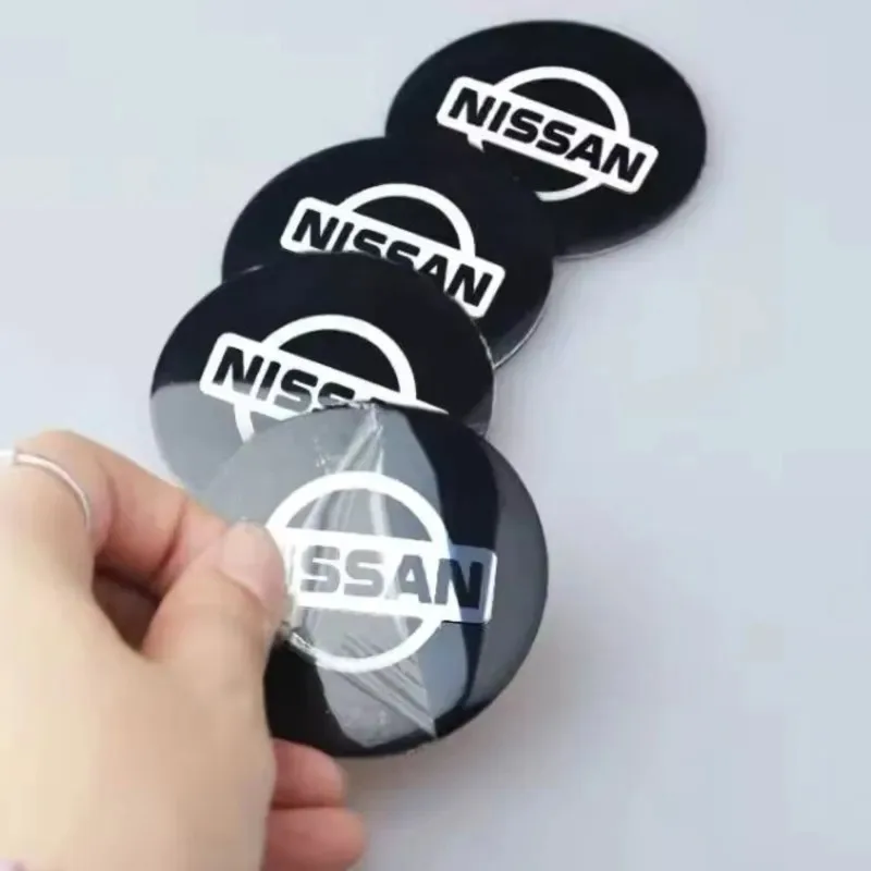 

4pcs 56mm Car Wheel Center Hub Cap Stickers For Nissan X-trail Qashqai Rogue Sport RogueAltima Versa Car Styling Accessories