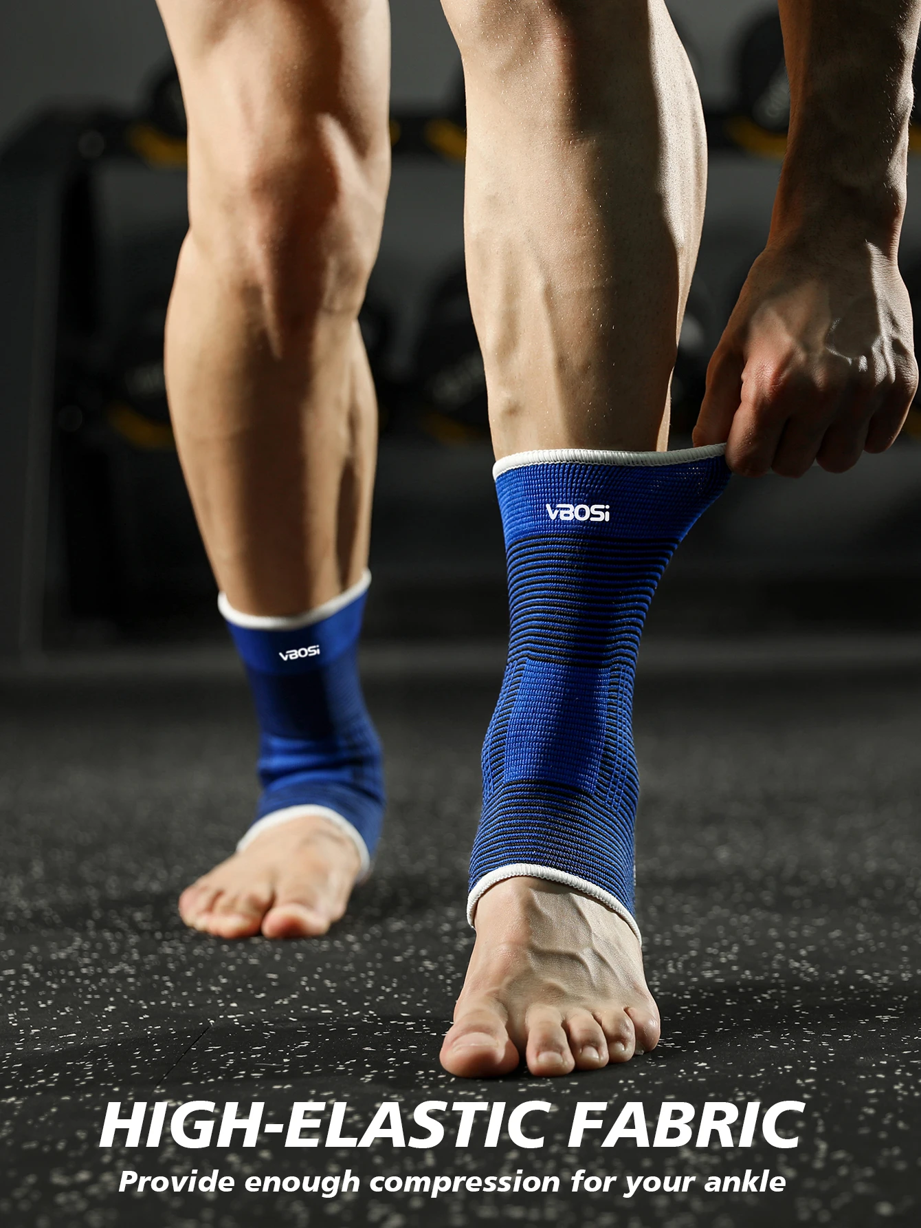 1 Pair One Size Elastic Breathable Ankle Support Sleves for Running Basketball Cycling