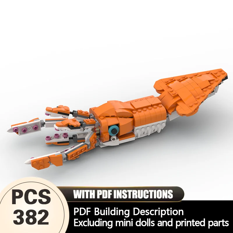 

Creators Animal Series Model MOC Building Bricks Squid Modular Technology Gifts Holiday Assemble Children Toys Suit