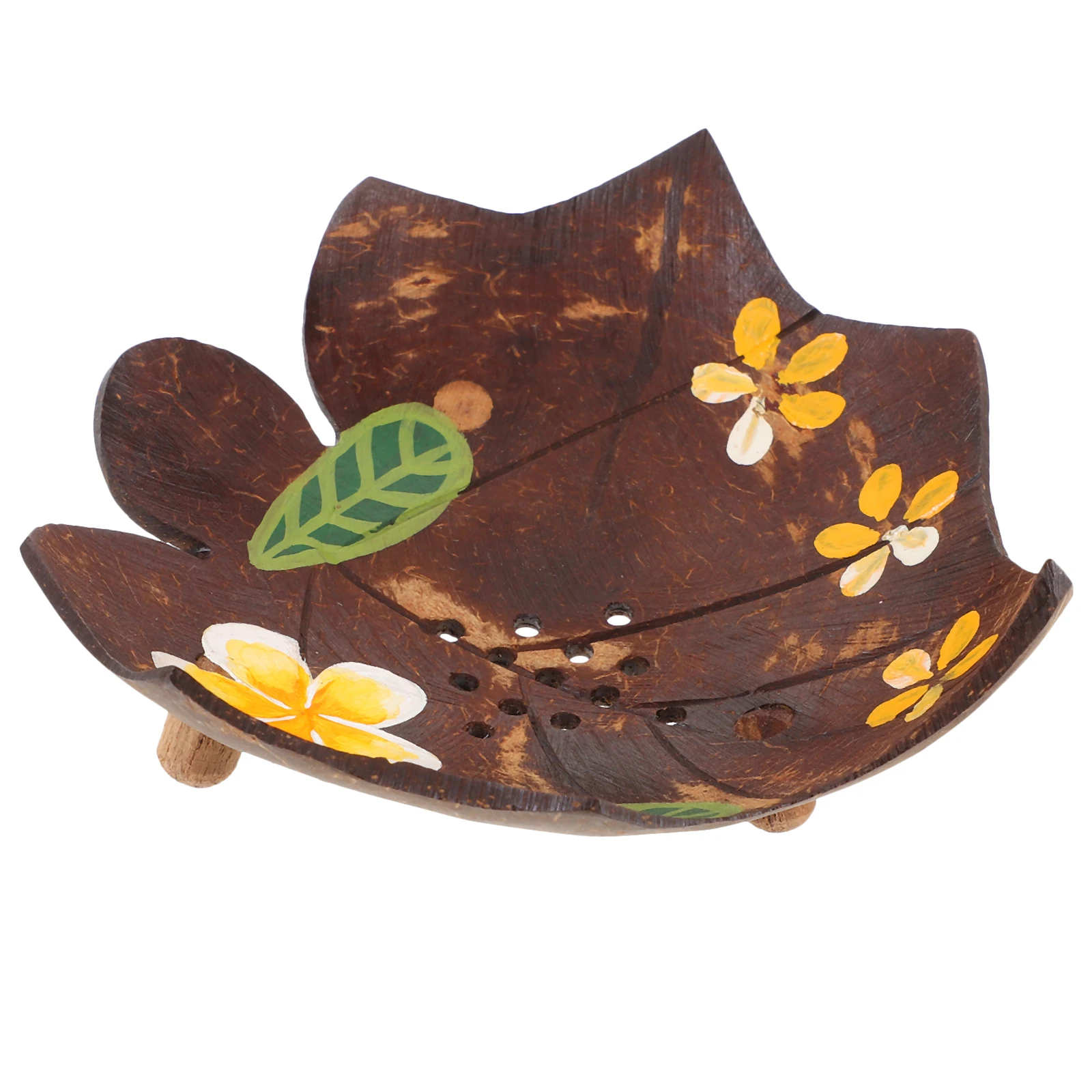 

1pc Coconut Shell Decor Dish Smooth Coconut Storage Bowl Home Decor Key Container Key Container Fruit Tray Bowl