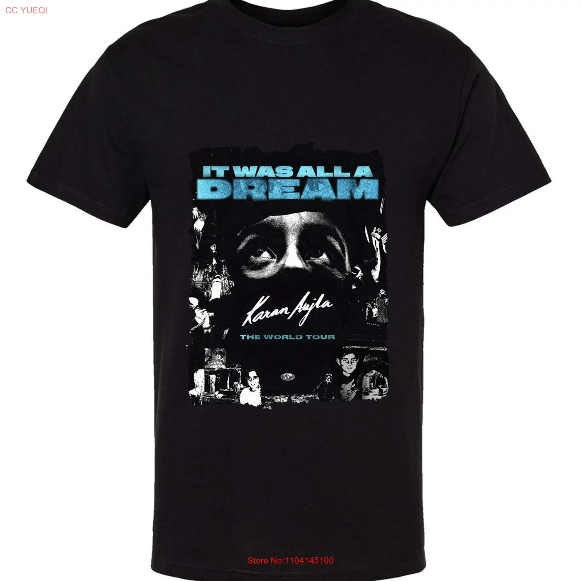 Karan Aujla It Was All A Dream World Tour 2024 T Shirt Black long or short sleeves