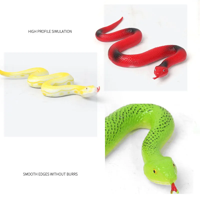 New Simulation Snake Model Toys Realistic Snake Children Early Education Cognitive Puzzle Animal Halloween Home Decoration