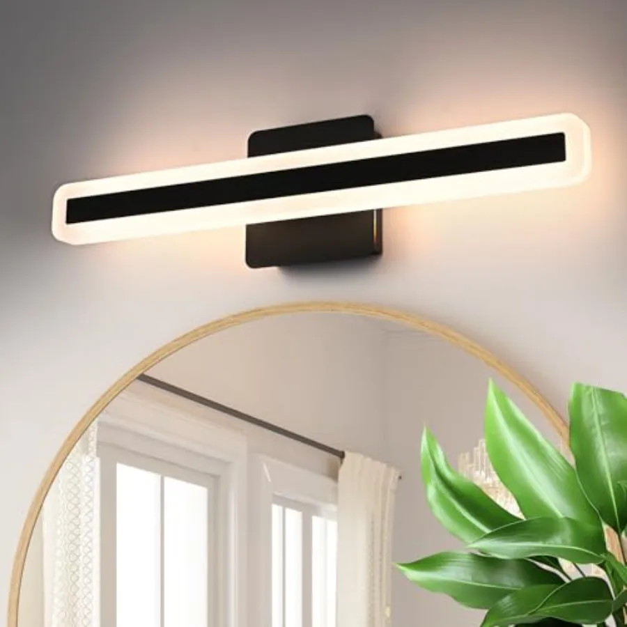 

15.7 Inch Black Vanity Light for Bathroom Light Fixtures 20W 5CCT Dimmable LED Vanity Lights Bar 2700K-5500K Modern LED Bath Li