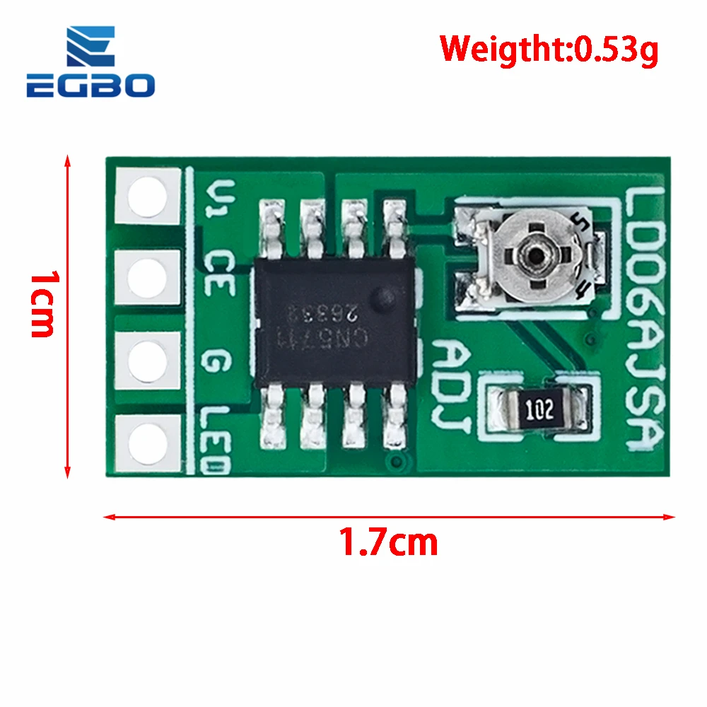 5PCS 30-1500MA Adjustable Constant Current LED Driver DC 3.3V 3.7V 4.2V 5V PWM Control Board Buck Power module