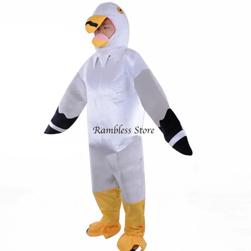 Combinaison Cosplay avec Bec pour Enfants, Animaux d'Halloween, Oiseaux, Costumes pour la Famille, Vêtements de Pourim Imbibés