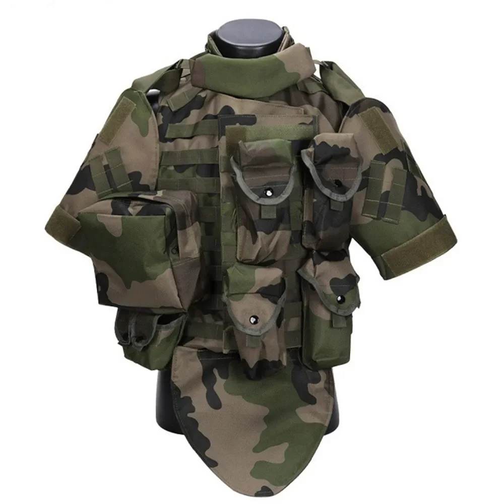 Detachable Expand Tactical Vest Combat Uniform Military Fan Protective Waistcoat Travel Adjustable Shoulder Straps Camo Garment