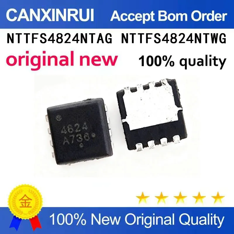 (5-100 Pieces) New original NTTFS4824NTAG NTTFS4824NTWG WDFN8 MOSFET voltage regulator