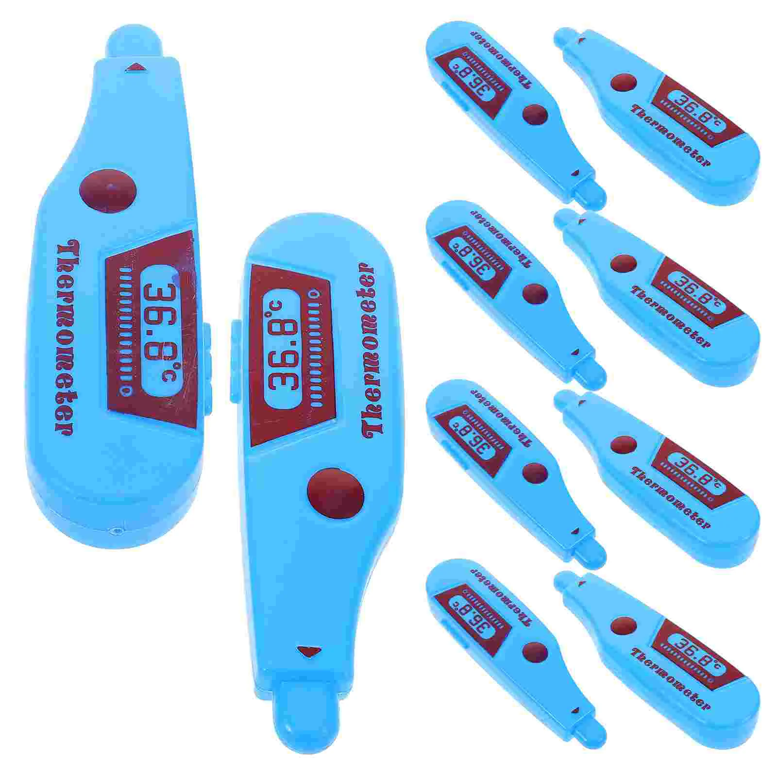 10 Pcs Toys for Toddlers Doctor Thermometer Dress up Clothing Pretend Play Blue Kit Infant First Aid Model Child