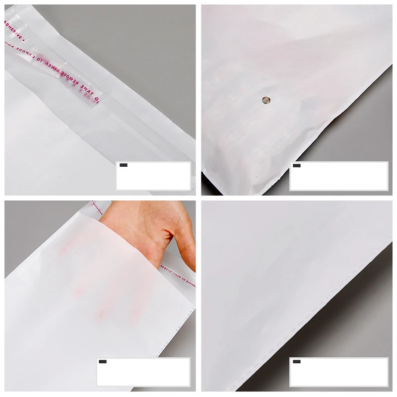 TETP 100Pcs White Self Adhesive Bags Home Clothing Scarf Packaging Storage Favors Wholesale Thicken Wholesale For Small Business