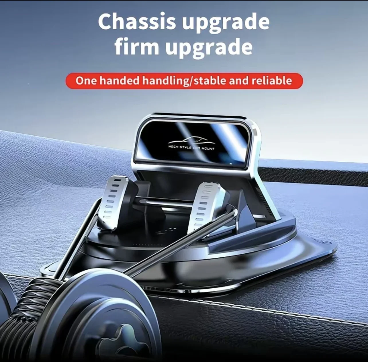 Car Phone Mount Anti Slip Silicone Dashboard Phone Holder 360-Degree Free Rotation Universal Head-Up Navigation Holder