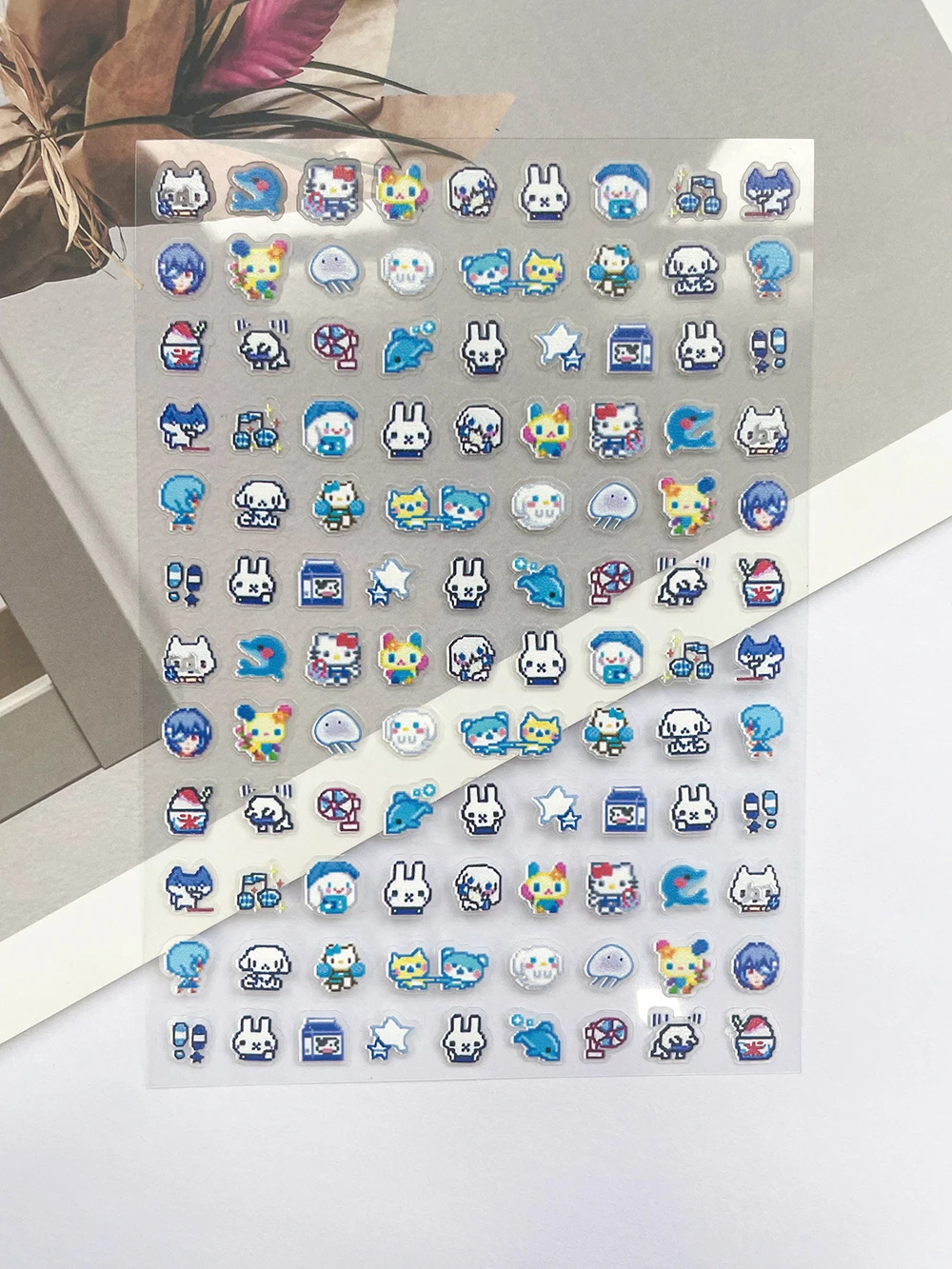 سوبر هاتف صغير سانريو مرحبا كيتي ليوبارد طباعة علامات الأمتعة مسمار الفن Diy بها بنفسك Loptop الهاتف قذيفة زجاجة ماء ملصقات مقاومة للماء #3