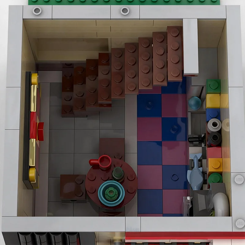 693-teiliges Konstruktions-Haus MOC Anpassbares Modulares Baustein-Modell Beliebtes Kreatives Design DIY Festival-Spielzeug Geschenk für Kinder