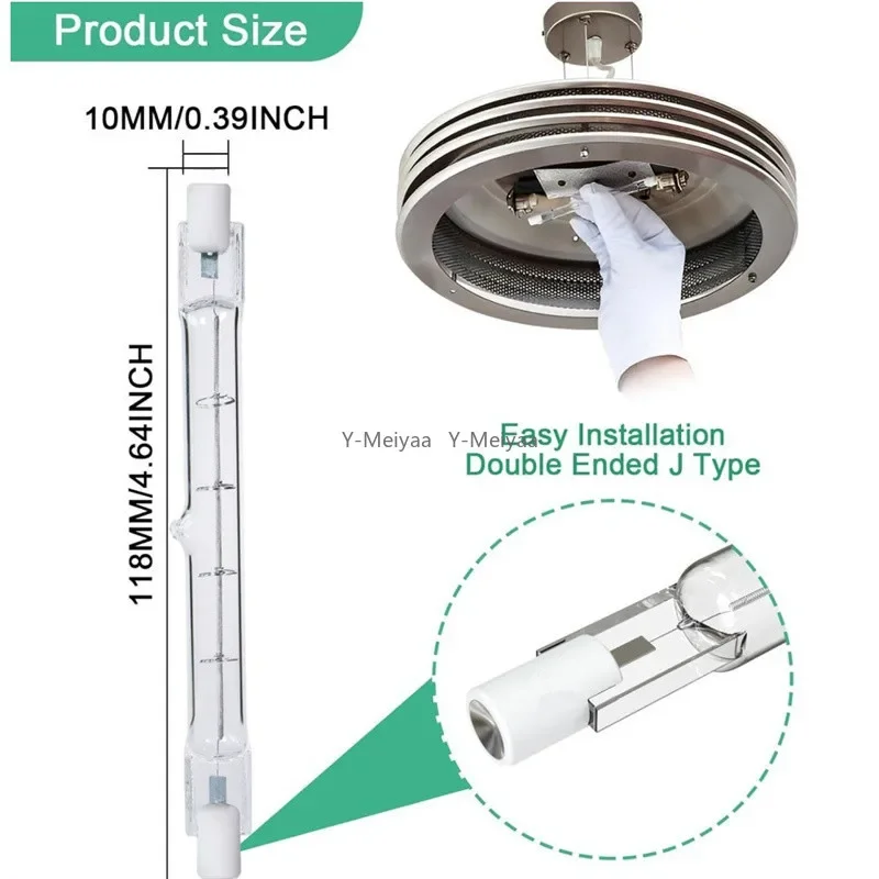 1/2/5 قطعة R7S LED أنبوب زجاجي COB ضوء لمبة عالية الطاقة مصباح الذرة استبدال ضوء الهالوجين بالجملة J118 100/200/300/400 واط