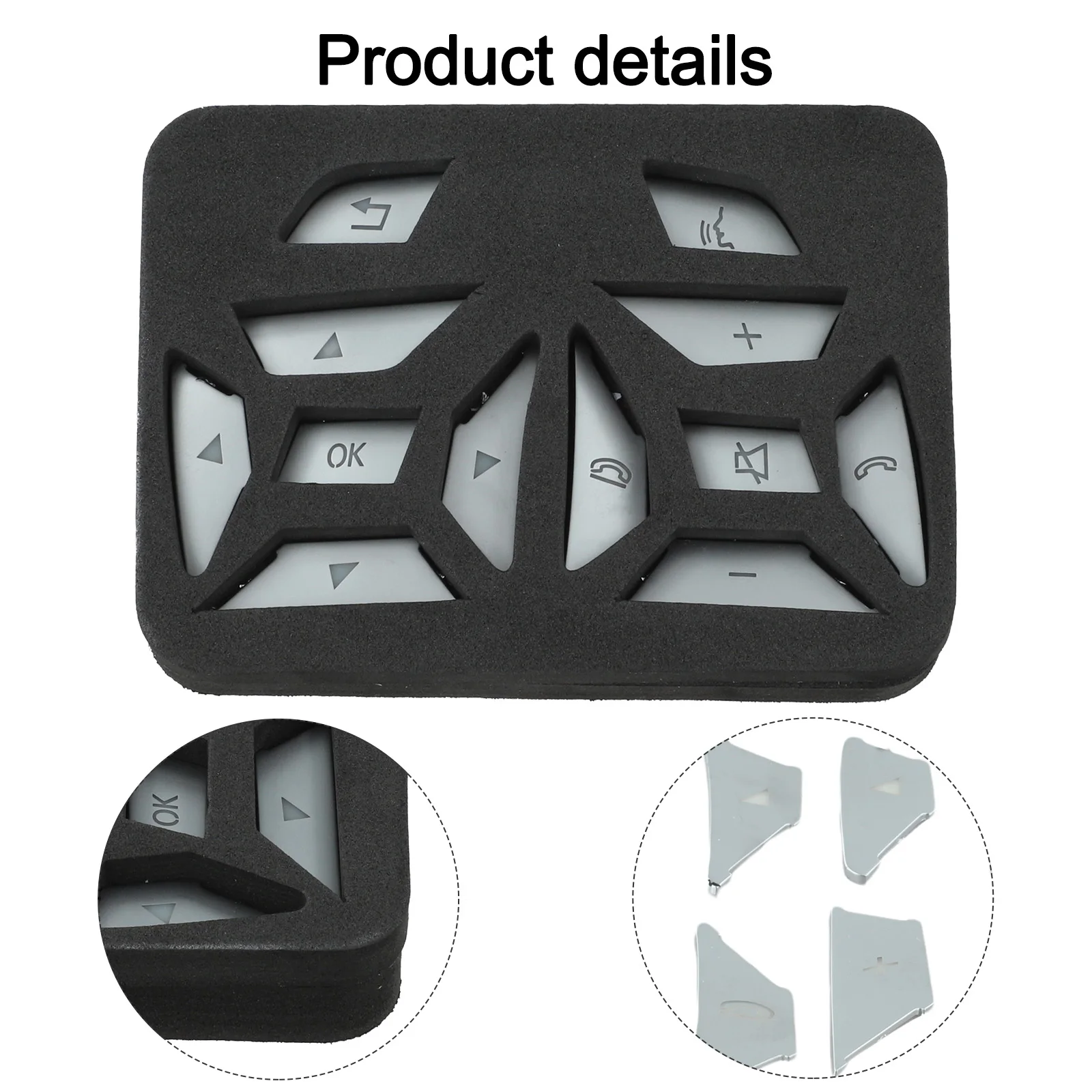 Enhance Your Driving Experience with Silver Trim Steering Wheel Button Cover for MercedesBenz C Class W204 20122016