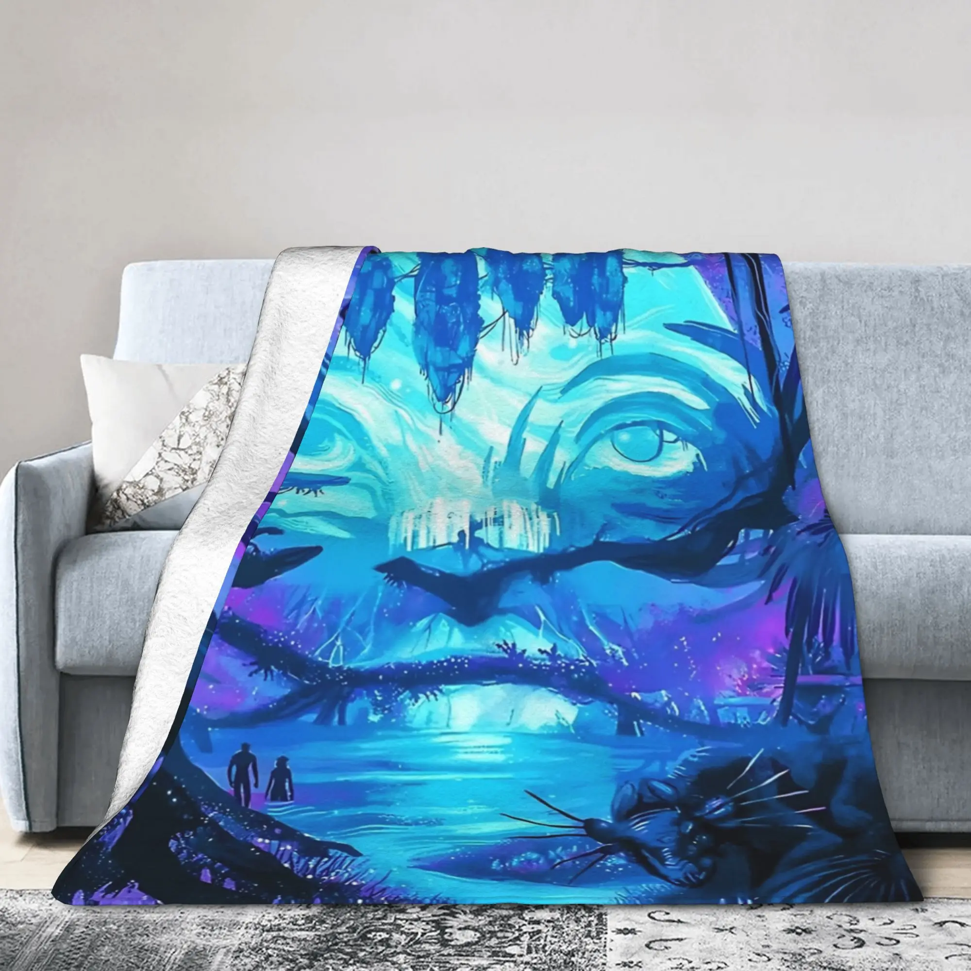 Avatars I See Your Soul Blankets Coral Fleece Plush Summer   Multifunction Warm Throw Blanket for Sofa Couch Rug Piece view 3