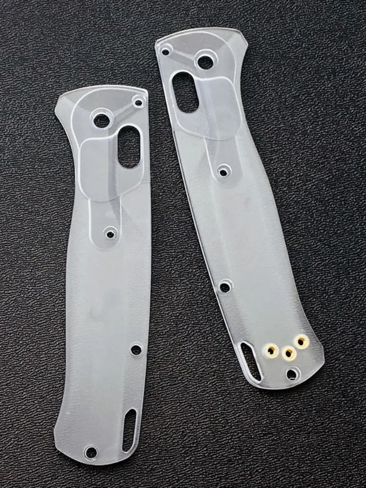 A Pair Custom Acrylic Knife Shank DIY Tool Scales for Benchmade Bugout 535 Folding Tool Grip Upgrade Equipment Transparent Case