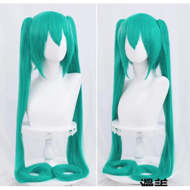 Vocaloid Miku Peluca de cosplay Anime Año nuevo Navidad Fiesta de Halloween Pelucas largas de kimono verde