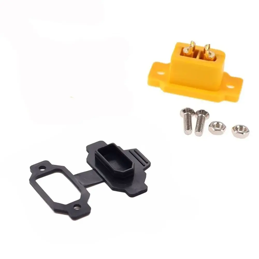 С-пылезащитной-крышкой-xt60e-f-гнездовая-вилка-фиксированный-адаптер-для-подключения-аккумулятора-сделай-сам-радиоуправляемая-модель-высокое-качество