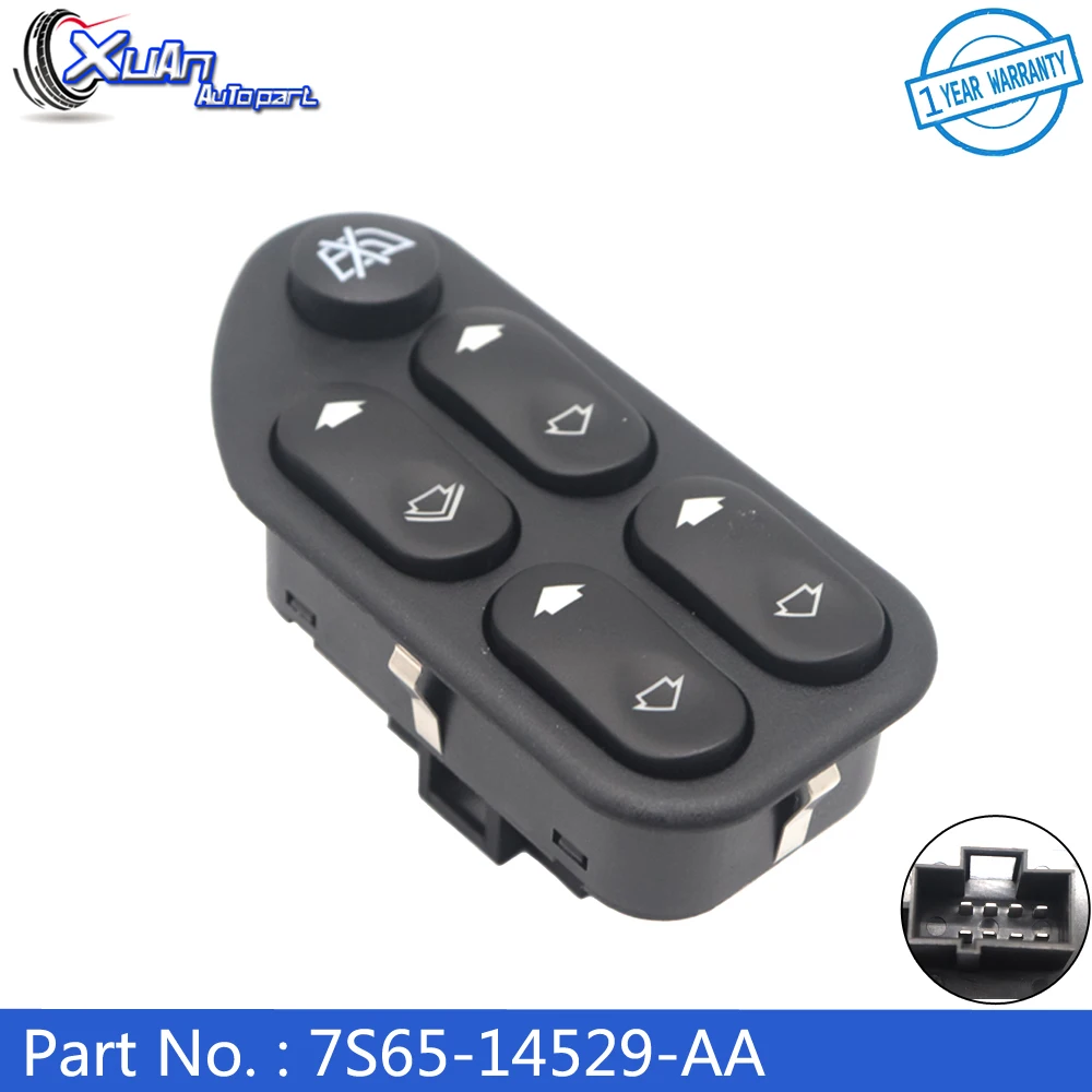 XUAN Electric Master Power Window Switch Control Button 7S65-14529-AA For Ford Ranger Fiesta Ecosport 04-08 For Mitsubishi Space