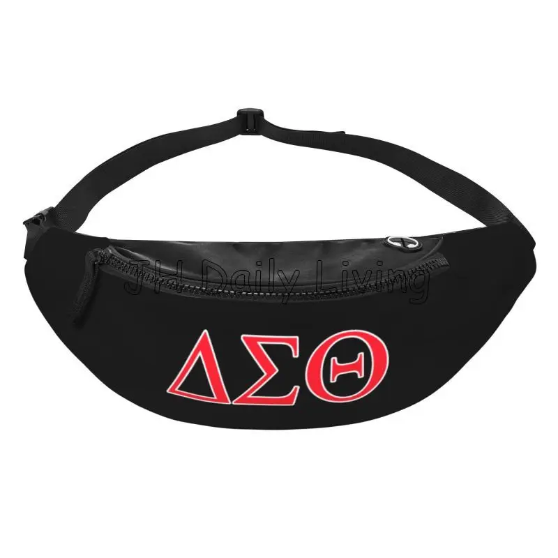 Delta Sigma Theta Sorority Gifts Fanny Pack Unisex Adjustable Crossbody Waist Bag for Sports Travel Hiking Cycling Running