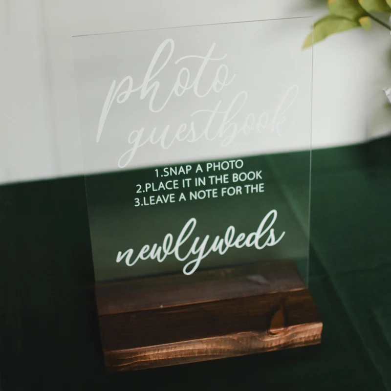 

Photo Guestbook Sign,Snap It,Shake It,Sign It,Acrylic Wedding Sign,Instant Photo Guestbook Acrylic Sign for Wedding,Table Decor