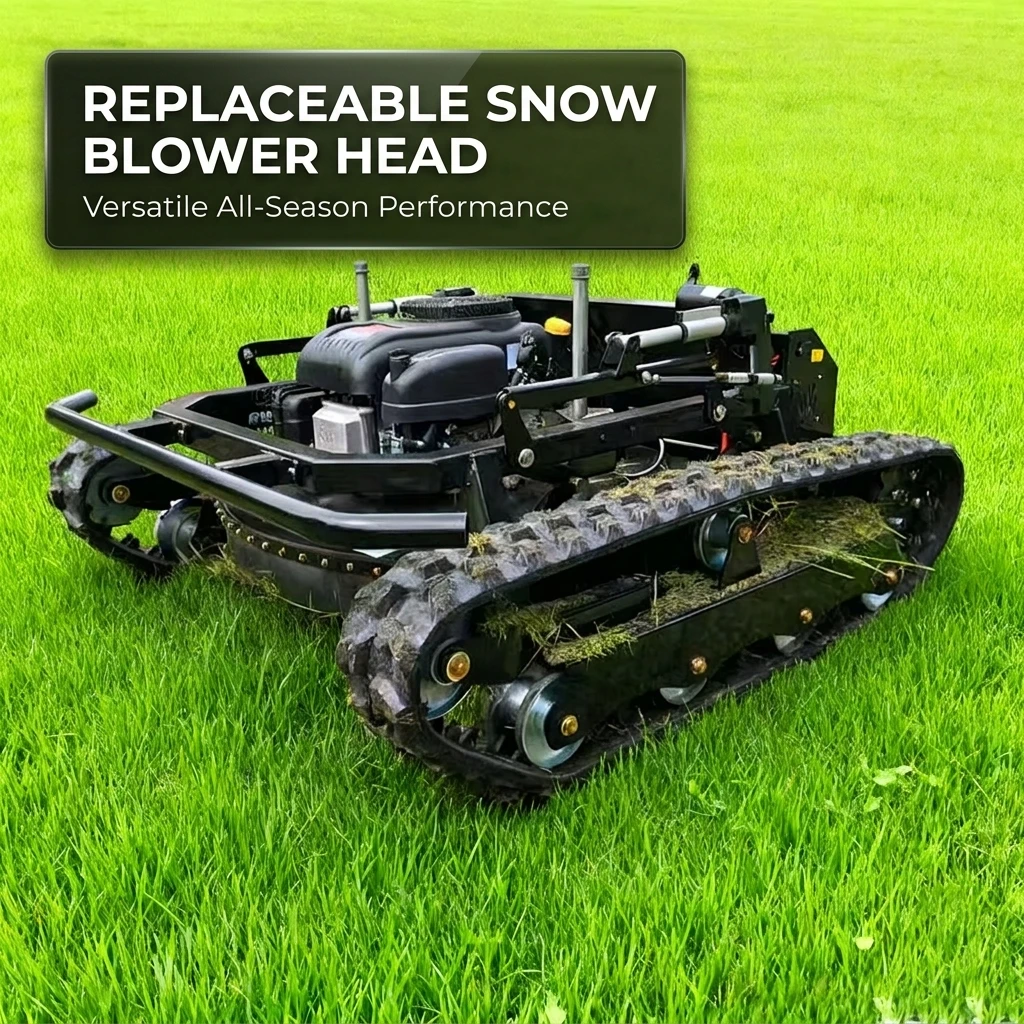 Remote Control Diesel Tracked Lawn Mower Crawler Grass Cutter for Orchard Grass Trimming Maintenance Work