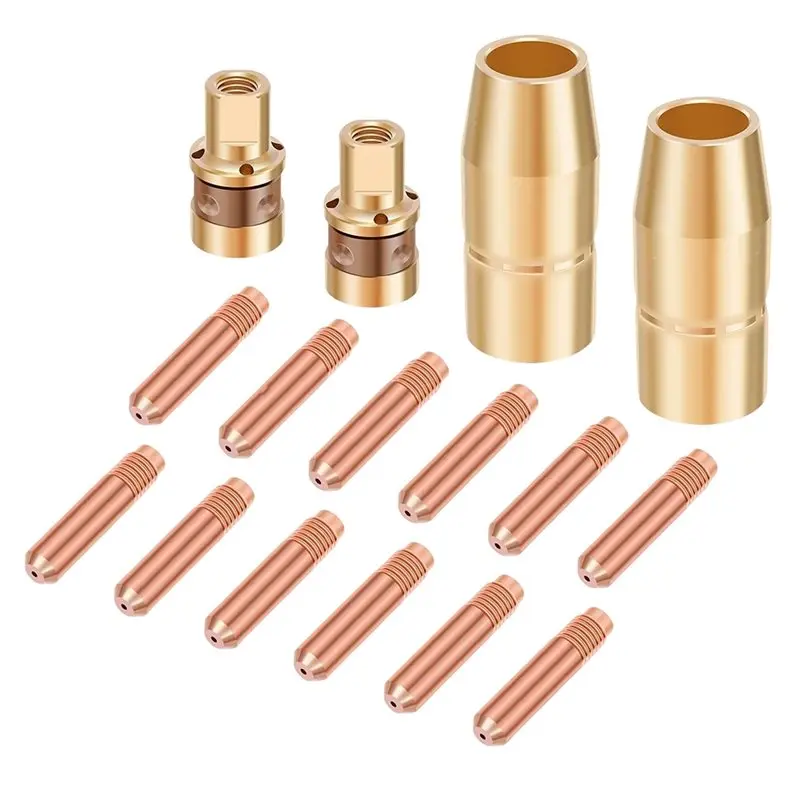 Gas Nozzle Tips Kit Welding Contact Tips Set For Miller Millermatic Hobart Handler 120 125