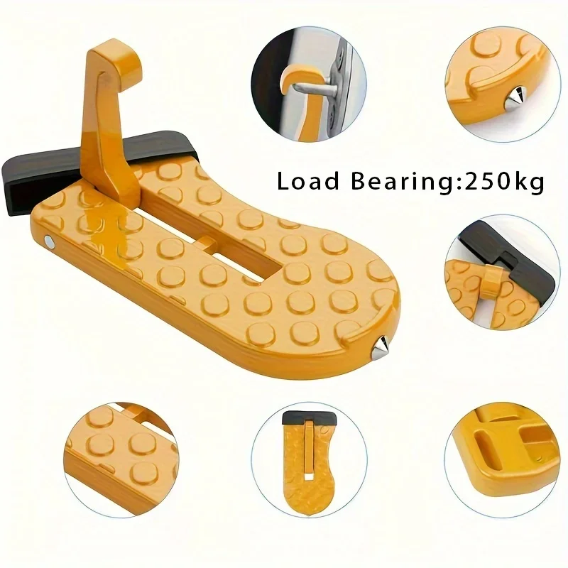 Opvouwbare dakschep met raambreker en veiligheidshamer - Gemakkelijke toegang tot dak Past op de meeste auto's Draagbaar en duurzaam ontwerp
