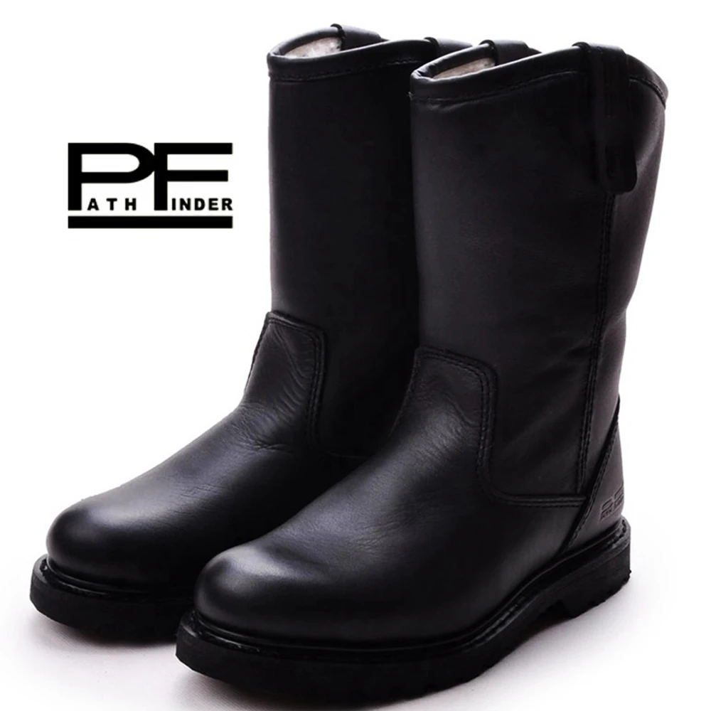 Pf echtes Rindsleder Goodyear-rahmen amerikanische Stiefel Herren Winters tiefel Retro Western Cowboys tiefel Frauen kniehohe Arbeits stiefel