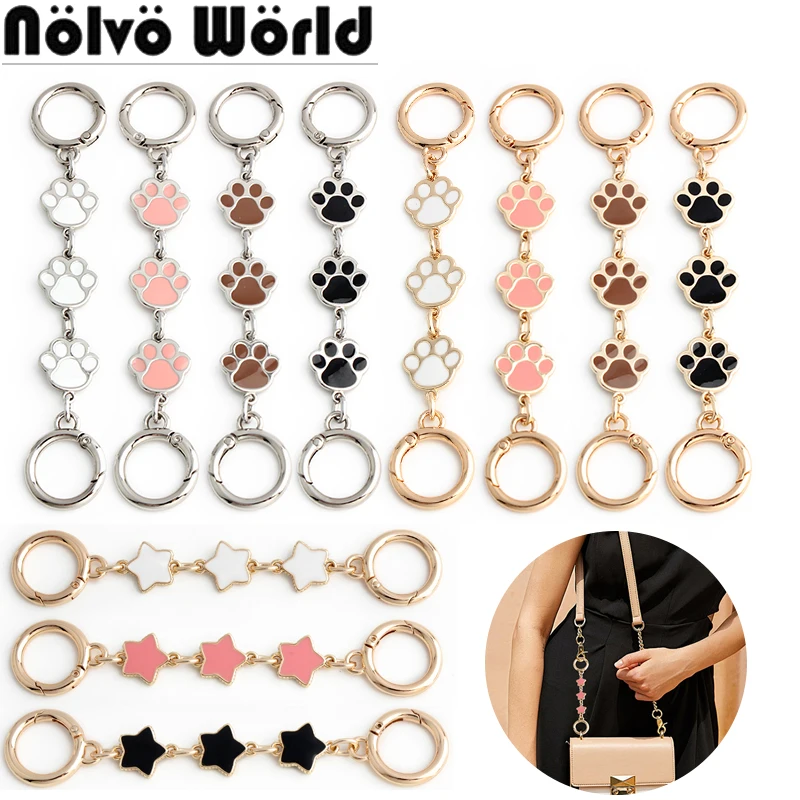 13.5/14.5CM Paw/Stars Shape Luxury Metal Extender Chain For Replacement Crossbody Bags Purse Handbags Extent Handle Accessories