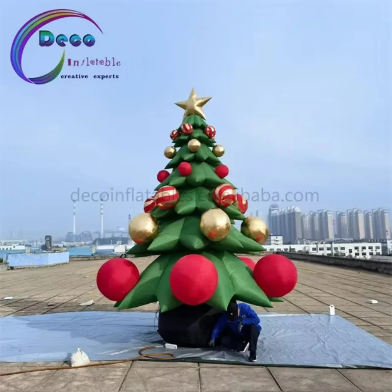 

Christmas Inflatable Balloon Giant Advertising Model For Outdoor Parties LED Lamp With Blowern