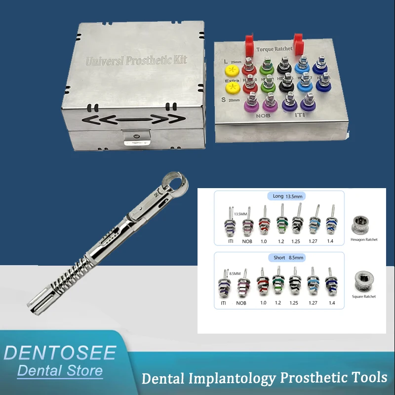 

Dental Implant Torque Wrench Kit Prosthetic Screwdriver & Ratchet for Accurate Restoration Dentistry