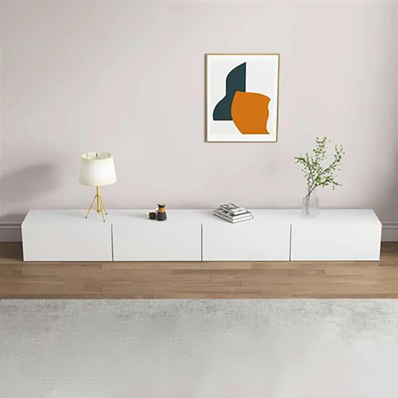 

White Modern Tv Stand Minimalist Storage Luxury UniqueTv Cabinet Nordic Elegant Muebles De Salón Para Tv Living Room Furniture