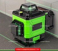 Level instrument strong light 12 lines green light high precision outdoor wall infrared laser level instrument projection line